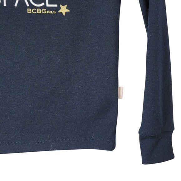 2/$15 BCBG Girls Pajama Set Blue Size 10 Pants I Need More Space Stars Astronomy - Picture 3 of 11